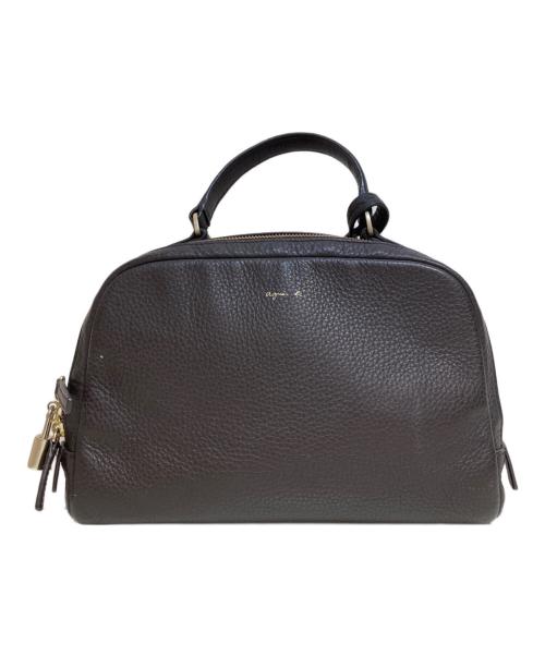 agnes b voyage（アニエスベーボヤージュ）agnes b voyage (アニエスベーボヤージュ) レザーショルダーバッグ ブラウンの古着・服飾アイテム