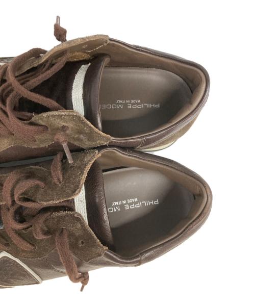 PHILIPPE MODEL（フィリップ モデル）PHILIPPE MODEL (フィリップ モデル) ローカットスニーカー ブラウン サイズ:43（27-27.5cm）の古着・服飾アイテム