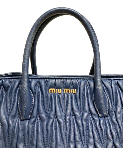 MIU MIU（ミュウミュウ）MIU MIU (ミュウミュウ) 2WAYバッグ ネイビーの古着・服飾アイテム