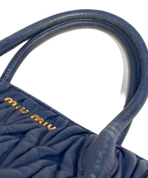 MIU MIU（ミュウミュウ）MIU MIU (ミュウミュウ) 2WAYバッグ ネイビーの古着・服飾アイテム