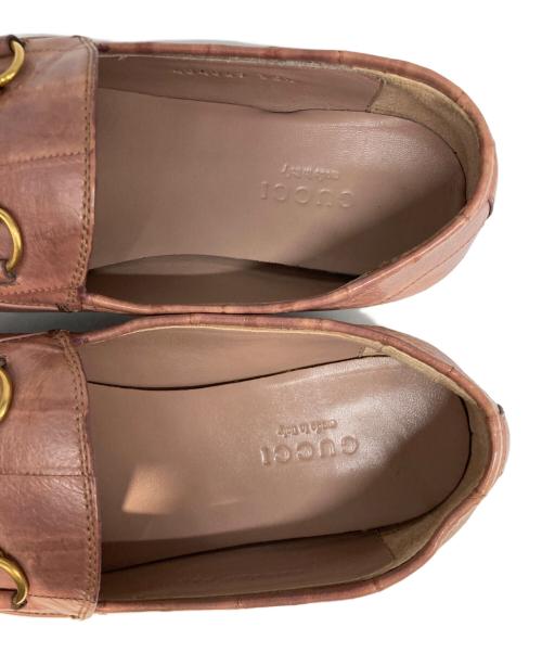 GUCCI（グッチ）GUCCI (グッチ) ホースビットローファー ピンク サイズ:35 1/2（23cm程度）の古着・服飾アイテム