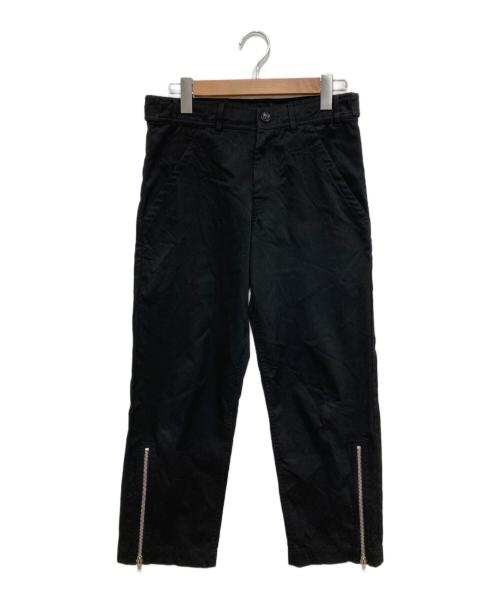 BLACK COMME des GARCONS（ブラックコムデギャルソン）BLACK COMME des GARCONS (ブラック コムデギャルソン) 裾ジップパンツ ブラック サイズ:XSの古着・服飾アイテム