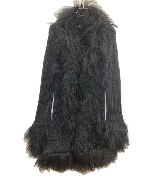 JOHN GALLIANO（ジョンガリアーノ）JOHN GALLIANO (ジョンガリアーノ) ロングカーディガン ブラック サイズ:Sの古着・服飾アイテム
