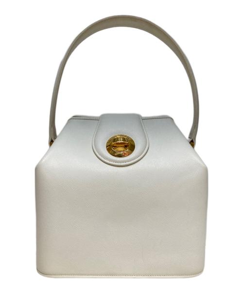 GIVENCHY（ジバンシィ）GIVENCHY (ジバンシィ) ターンロックハンドバッグ ホワイトの古着・服飾アイテム