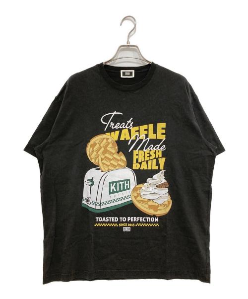 KITH（キス）KITH (キス) TREATS TOASTER WAFFLE VINTAGE TEE ブラック サイズ:Lの古着・服飾アイテム