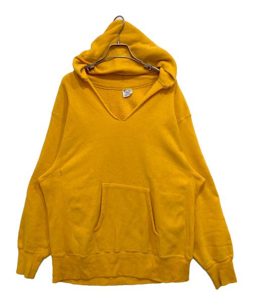 Champion REVERSE WEAVE（チャンピオン リバース ウィーブ）Champion REVERSE WEAVE (チャンピオン リバース ウィーブ) バックプリントヴィンテージリバースウィーブパーカー マスタード サイズ:XLの古着・服飾アイテム