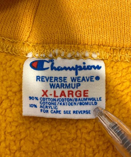 Champion REVERSE WEAVE（チャンピオン リバース ウィーブ）Champion REVERSE WEAVE (チャンピオン リバース ウィーブ) バックプリントヴィンテージリバースウィーブパーカー マスタード サイズ:XLの古着・服飾アイテム