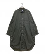 MAISON SPECIALメゾンスペシャル）の古着「Prime-Over Typewriter Maxi Shirt Coat」｜ブラック