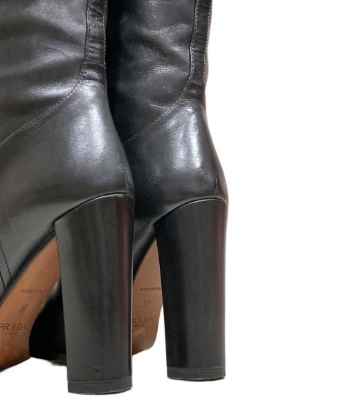 PRADA（プラダ）PRADA (プラダ) ロングブーツ ブラック サイズ:23.5cm(37)の古着・服飾アイテム