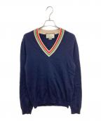 GUCCIグッチ）の古着「ウェブディテールニット」｜ネイビー