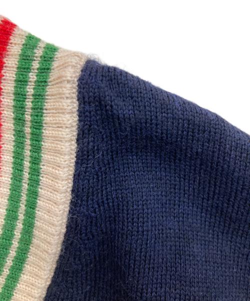 GUCCI（グッチ）GUCCI (グッチ) ウェブディテールニット ネイビー サイズ:Sの古着・服飾アイテム