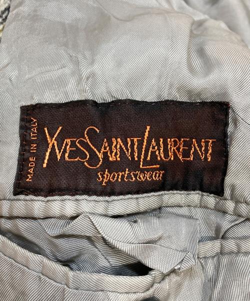 Yves Saint Laurent（イヴサンローラン）Yves Saint Laurent (イヴサンローラン) ウールテーラードジャケット グリーン サイズ:54(XL)の古着・服飾アイテム