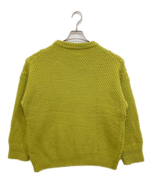 6(ROKU) BEAUTY&YOUTH（ロク ビューティーアンドユース）6(ROKU) BEAUTY&YOUTH (ロク ビューティーアンドユース) LIGHT CABLE KNIT 黄緑 サイズ:Mの古着・服飾アイテム