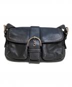 COACHコーチ）の古着「セミショルダーバッグ」｜ブラック