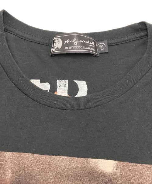 Andy Warhol by HYSTERIC GLAMOUR（アンディーウォーホルバイヒステリックグラマー）Andy Warhol by HYSTERIC GLAMOUR (アンディーウォーホルバイヒステリックグラマー) プリントTシャツ ブラック サイズ:Mの古着・服飾アイテム