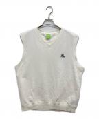 HUFハフ）の古着「OG LOGO FLEECE VEST」｜ホワイト