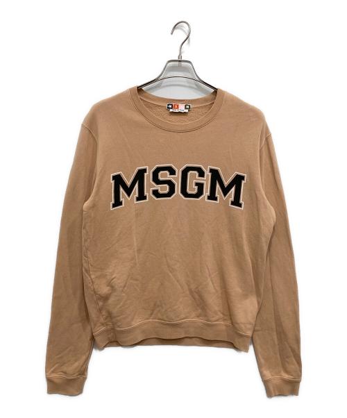 MSGM（エムエスジーエム）MSGM (エムエスジーエム) ロゴスウェット ベージュ サイズ:XSの古着・服飾アイテム
