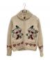 WEIRDO（ウィアード）の古着「WOLFESS COWICHAN ウルフ柄カウチンニットジャケット」｜ベージュ