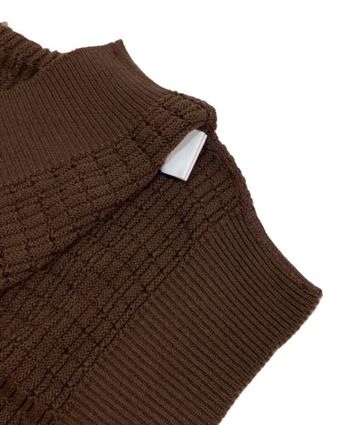 MAISON SPECIAL（メゾンスペシャル）MAISON SPECIAL (メゾンスペシャル) ニットポロシャツ ブラウン サイズ:Mの古着・服飾アイテム