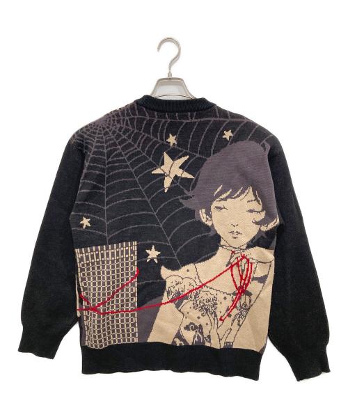 graniph（グラニフ）graniph (グラニフ) 中村佑介 (ナカムラユウスケ) 「Re:繋がる」ウォッシャブルジャカードニット ブラック サイズ:Sの古着・服飾アイテム