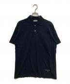 COMME des GARCONS HOMMEコムデギャルソン オム）の古着「コットンニットポロシャツ」｜ネイビー