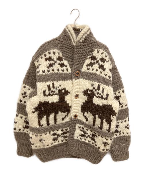 CANADIAN SWEATER（カナディアンセーター）CANADIAN SWEATER (カナディアンセーター) カウチンニットカーディガン ブラウン サイズ:Freeの古着・服飾アイテム