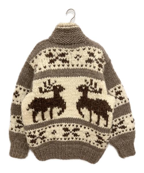 CANADIAN SWEATER（カナディアンセーター）CANADIAN SWEATER (カナディアンセーター) カウチンニットカーディガン ブラウン サイズ:Freeの古着・服飾アイテム