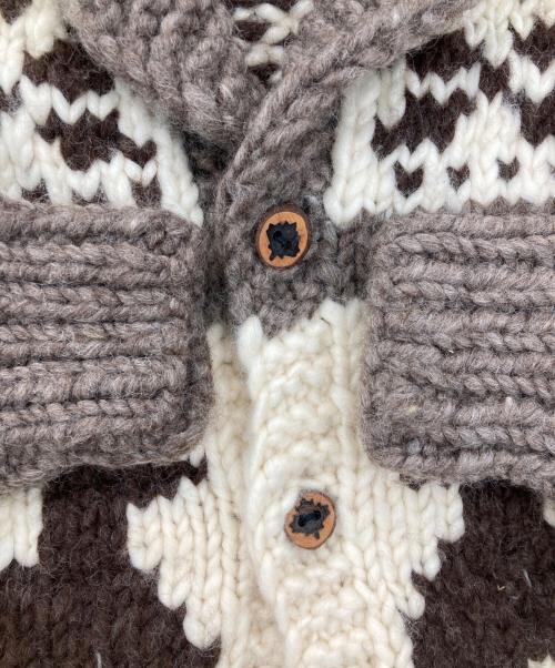 CANADIAN SWEATER（カナディアンセーター）CANADIAN SWEATER (カナディアンセーター) カウチンニットカーディガン ブラウン サイズ:Freeの古着・服飾アイテム