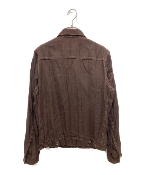 COMME des GARCONS HOMME（コムデギャルソン オム）COMME des GARCONS HOMME (コムデギャルソン オム) シワ加工トラッカージャケット ブラウン サイズ:Mの古着・服飾アイテム