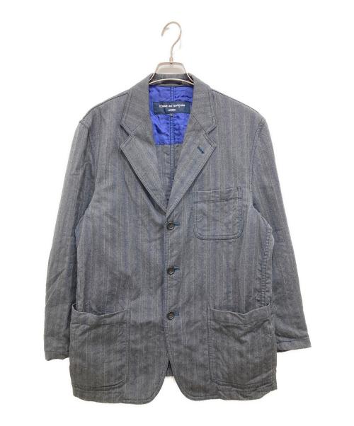 COMME des GARCONS HOMME（コムデギャルソン オム）COMME des GARCONS HOMME (コムデギャルソン オム) ヘリンボーン3Bテーラードジャケット グレー サイズ:Lの古着・服飾アイテム