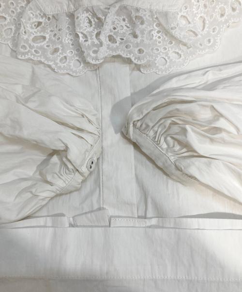 machatt（マチャット）machatt (マチャット) レースカラーブラウス ホワイト サイズ:Freeの古着・服飾アイテム