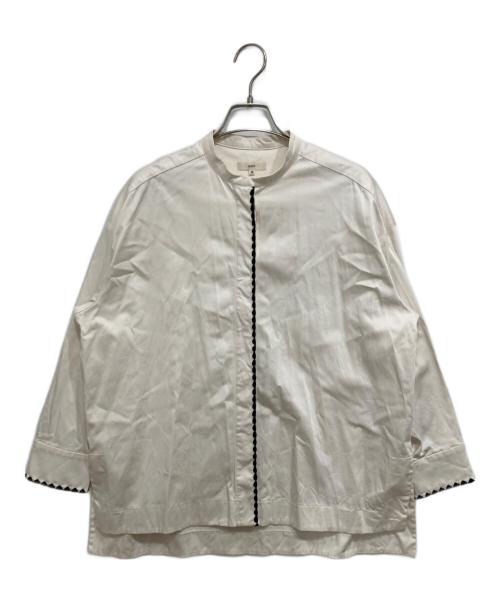 YORI（ヨリ）YORI (ヨリ) ハマグリ刺繍ブラウス ホワイト サイズ:Mの古着・服飾アイテム