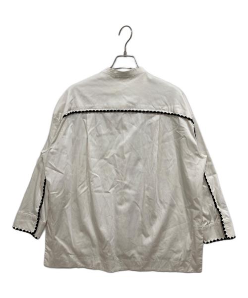 YORI（ヨリ）YORI (ヨリ) ハマグリ刺繍ブラウス ホワイト サイズ:Mの古着・服飾アイテム