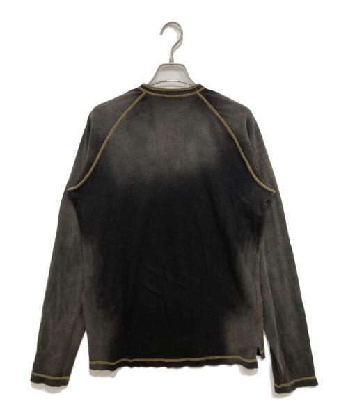 DIESEL（ディーゼル）DIESEL (ディーゼル) 「T-RISY」ヘンリーネックカットソー ブラック サイズ:Lの古着・服飾アイテム