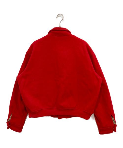 POLO RALPH LAUREN（ポロ・ラルフローレン）POLO RALPH LAUREN (ポロ・ラルフローレン) チンスト付きメルトンスポーツジャケット レッド サイズ:Lの古着・服飾アイテム