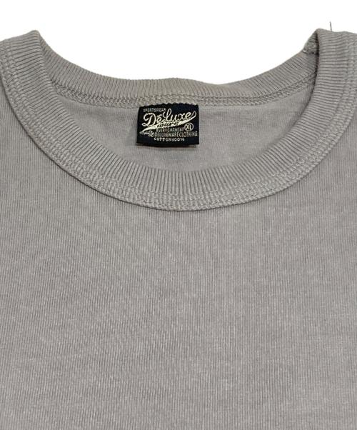 Deluxeware（デラックスウェア）DELUXEWARE (デラックスウェア) 12.5oz 吊天竺 半袖Tシャツ ライトグレー サイズ:XLの古着・服飾アイテム
