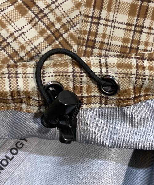 HUF（ハフ）HUF (ハフ) OG LOGO 3L SHELL JACKET PUTTY PLAID(ベージュ) サイズ:Mの古着・服飾アイテム