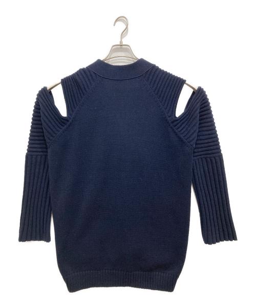 COLUMN（コラム）COLUMN (コラム) スラッシュショルダーカーディガン ネイビー サイズ:FREEの古着・服飾アイテム