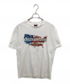 HARLEY-DAVIDSONハーレーダビッドソン）の古着「バイカーTEE」｜ホワイト