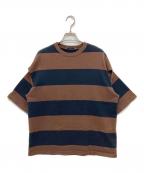 PHEENYフィーニー）の古着「Heavy weight border slit sleeve」｜ブラウン