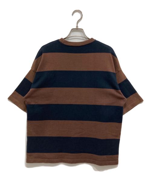 PHEENY（フィーニー）PHEENY (フィーニー) Heavy weight border slit sleeve ブラウン サイズ:Freeの古着・服飾アイテム