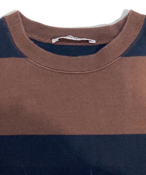 PHEENY（フィーニー）PHEENY (フィーニー) Heavy weight border slit sleeve ブラウン サイズ:Freeの古着・服飾アイテム