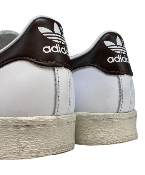 adidas（アディダス）adidas (アディダス) BILLY'S (ビリーズ) BILLY'S別注 SUPERSTAR 82 ホワイト×ブラウン サイズ:26.5cmの古着・服飾アイテム
