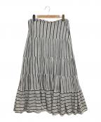 LAUREN RALPH LAURENローレンラルフローレン）の古着「ギャザースカート」｜ホワイト