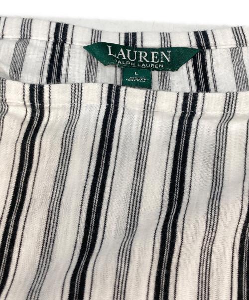 LAUREN RALPH LAUREN（ローレンラルフローレン）LAUREN RALPH LAUREN (ローレンラルフローレン) ギャザースカート ホワイト サイズ:Lの古着・服飾アイテム