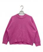 BEAUTY&YOUTHビューティーアンドユース）の古着「ウールカシミヤ アクア クルーネック ワイドニットプルオーバー」｜ピンク