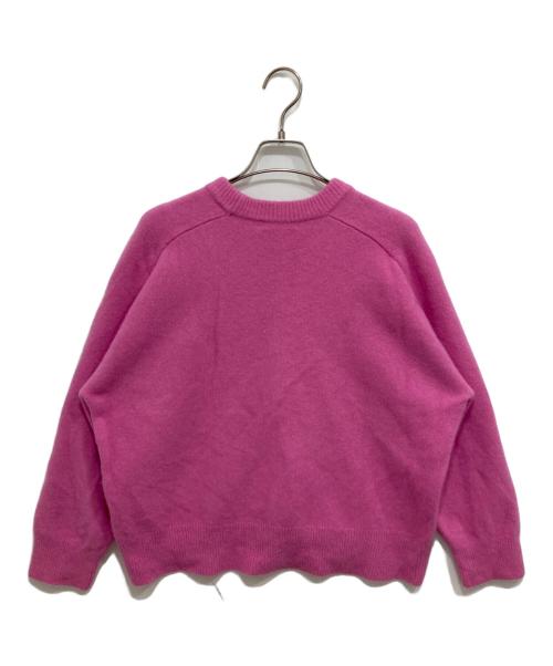 BEAUTY&YOUTH（ビューティーアンドユース）BEAUTY&YOUTH (ビューティーアンドユース) ウールカシミヤ アクア クルーネック ワイドニットプルオーバー ピンク サイズ:Sの古着・服飾アイテム