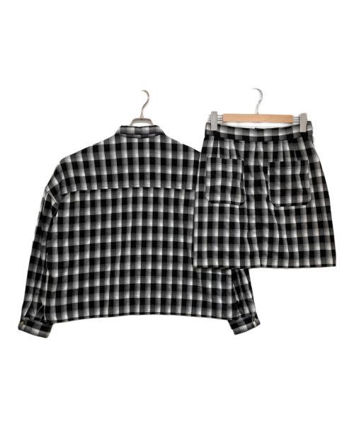 HER LIP TO（ハーリップトゥ）HER LIP TO (ハーリップトゥ) Oversized Check Shirt Set ブラック サイズ:Mの古着・服飾アイテム