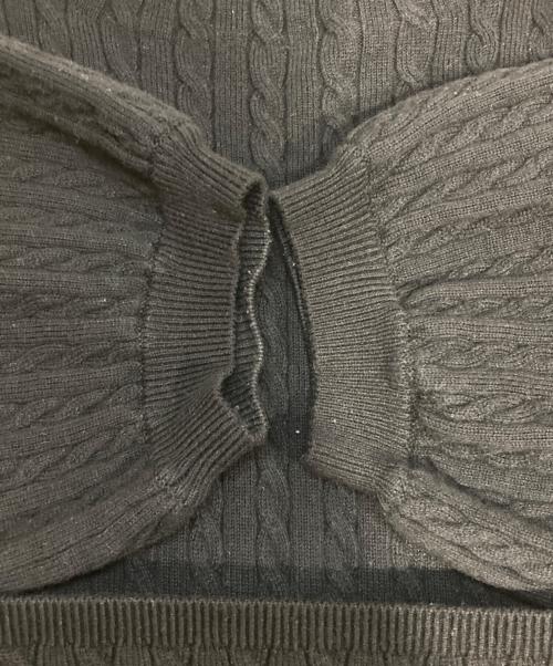 HER LIP TO（ハーリップトゥ）Her lip to (ハーリップトゥ) Puff Sleeve Cable Knit Dress ブラック サイズ:Sの古着・服飾アイテム