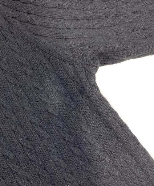 HER LIP TO（ハーリップトゥ）Her lip to (ハーリップトゥ) Puff Sleeve Cable Knit Dress ブラック サイズ:Sの古着・服飾アイテム